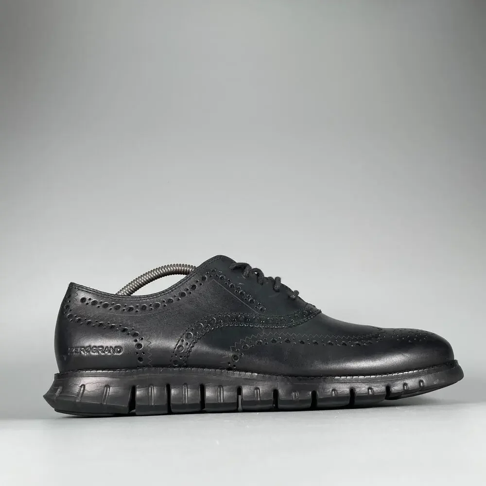 Cole Haan Zerogrand Men's Size 10.5M Black Leather Oxford Dress Shoe Casual EUC